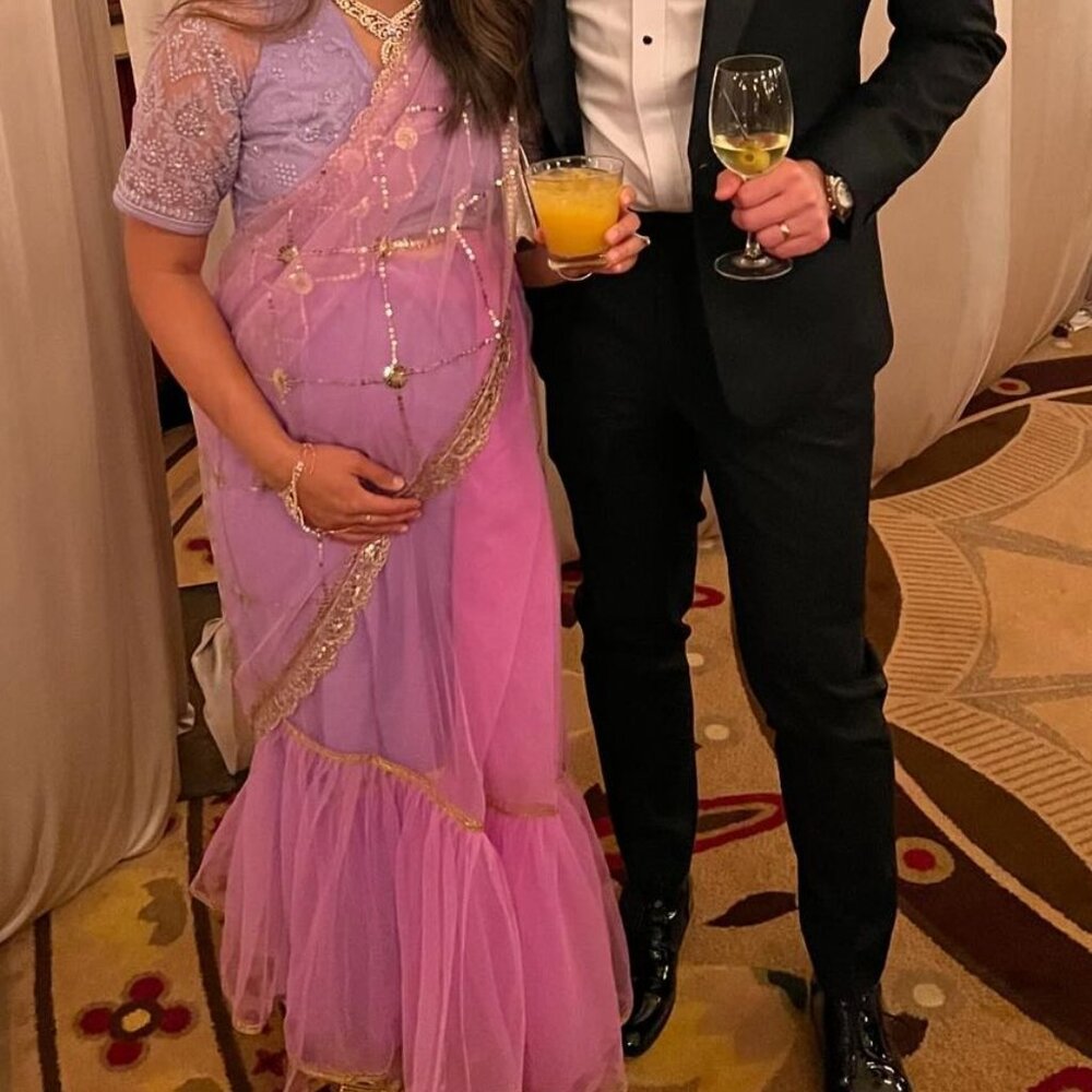 Purple Lilac Saree Stitched (Sari)